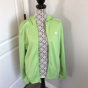 Green adidas zip up hoodie